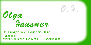 olga hausner business card